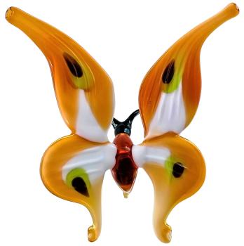 höhenverstellb.Orchideenstab, Schmetterling (weiß-braun)